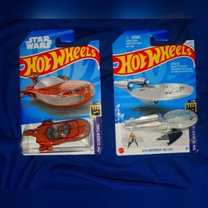Star wars and star trek hotwheels